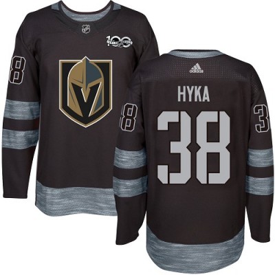 Adidas Vegas Golden Knights #38 Tomas Hyka Black 19172017 100th Anniversary Stitched NHL Jersey